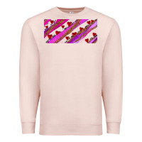 Pale Pink leopar and cowhide with heart candies Premium Sweatshirt - AdoDesignShop