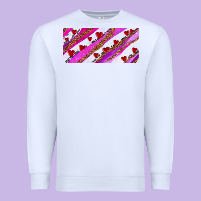 Leopar And Cowhide With Heart Candies Premium Sweatshirt Designed By Adodesignshop