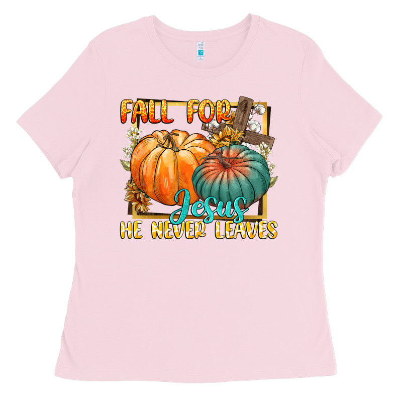 Fall For Jesus He Never Fails Ladies Tee by CowGirlArtShop | Teevron