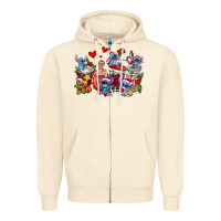 Sandshell christmas stitch coffee cups Zipper Hoodie - AdoDesignShop