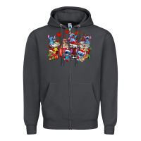 Smoke christmas stitch coffee cups Zipper Hoodie - AdoDesignShop