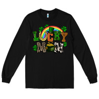 Black lucky mom St. Patricks Day Long Sleeve Tee - FaDigitalArtStudio