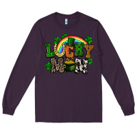 Plum lucky mom St. Patricks Day Long Sleeve Tee - FaDigitalArtStudio