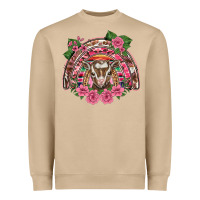 Mushroom pink floral baby goat rainbow Heavyweight Sweatshirt - BarkalooDesign