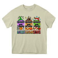 Mossy hallothanksmas school bus Heavy Core Tee - texasbilliewilder