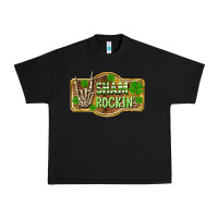 Black Shamrockin' St. Patrick's Day Urban Heavy Tee - OliviaCreatesArt