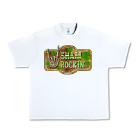 White Shamrockin' St. Patrick's Day Urban Heavy Tee - OliviaCreatesArt