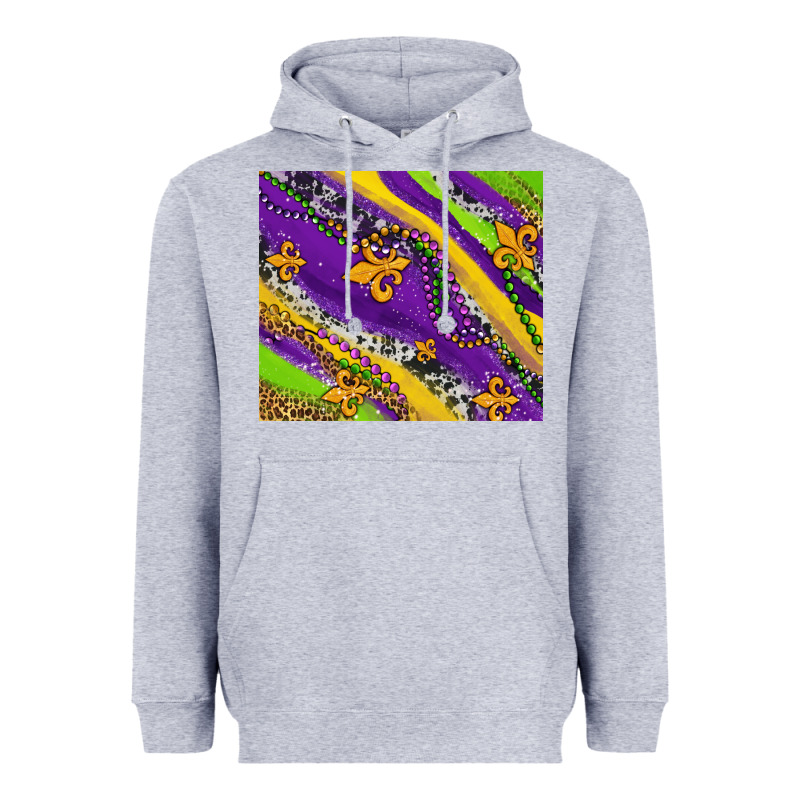 Mardi Gras Fleur Delis Leopard And Cowhide Heavyweight Hoodie by AdoDesignShop | Teevron