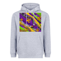 Heather Grey mardi gras fleur delis leopard and cowhide Heavyweight Hoodie - AdoDesignShop