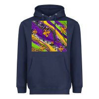 Navy mardi gras fleur delis leopard and cowhide Heavyweight Hoodie - AdoDesignShop
