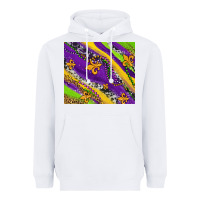 White mardi gras fleur delis leopard and cowhide Heavyweight Hoodie - AdoDesignShop