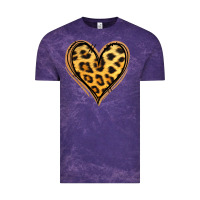 Cloud Purple gold glitter leopard heart Vintage Tee - Jasminsmagicworld