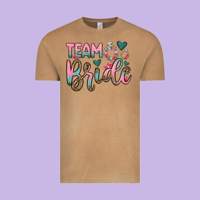 Team Bride Vintage Tee Designed By Oliviacreatesart