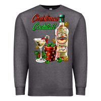 Charcoal Heather christmas cocktail martini and gift Premium Sweatshirt - AdoDesignShop