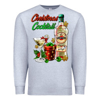 Heather Grey christmas cocktail martini and gift Premium Sweatshirt - AdoDesignShop
