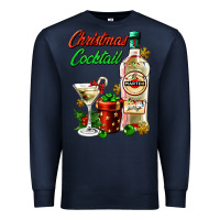 Navy christmas cocktail martini and gift Premium Sweatshirt - AdoDesignShop