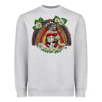 Heather Grey ladybuy gnomies rainbow Heavyweight Sweatshirt - BarkalooDesign