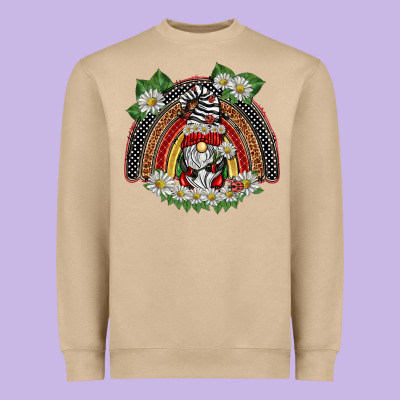 Ladybuy Gnomies Rainbow Heavyweight Sweatshirt Designed By Barkaloodesign