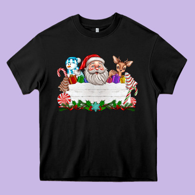 Custom Name Christmas Heavy Core Tee Designed By Texasbilliewilder