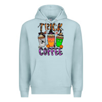Blue Mist trick or coffee Premium Hoodie - CowhideDigitalArt