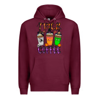 Burgundy trick or coffee Premium Hoodie - CowhideDigitalArt