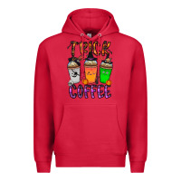 Cardinal trick or coffee Premium Hoodie - CowhideDigitalArt