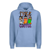 Colony Blue trick or coffee Premium Hoodie - CowhideDigitalArt