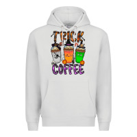 Dove Grey trick or coffee Premium Hoodie - CowhideDigitalArt