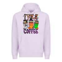 Lilac trick or coffee Premium Hoodie - CowhideDigitalArt