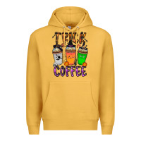 Mustard trick or coffee Premium Hoodie - CowhideDigitalArt