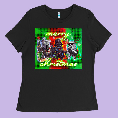 Merry Christmas Gnomies Ladies Tee Designed By Cowgirlartshop