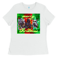 White merry christmas gnomies Ladies Tee - CowGirlArtShop