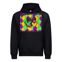 Black mardi gras hearts Urban Hoodie - JahusDesignShop