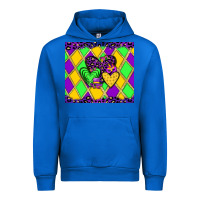 Cobalt mardi gras hearts Urban Hoodie - JahusDesignShop