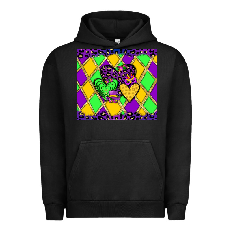 Mardi Gras Hearts Urban Hoodie by JahusDesignShop | Teevron