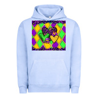 Pigment Grape Ice mardi gras hearts Urban Hoodie - JahusDesignShop