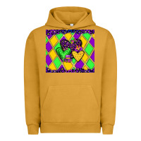 Pigment Peanut Butter mardi gras hearts Urban Hoodie - JahusDesignShop