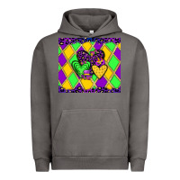 Pigment Tornado mardi gras hearts Urban Hoodie - JahusDesignShop