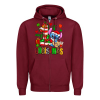 Burgundy my first christmas stitch Zipper Hoodie - AdoDesignShop