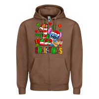 Chestnut my first christmas stitch Zipper Hoodie - AdoDesignShop