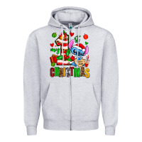 Heather Grey my first christmas stitch Zipper Hoodie - AdoDesignShop