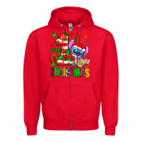 Red my first christmas stitch Zipper Hoodie - AdoDesignShop