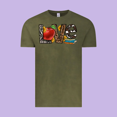 Love Teacher Vintage Tee Designed By Oliviacreatesart