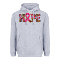 Heather Grey hope and cancer ribbon Heavyweight Hoodie - AdoDesignShop