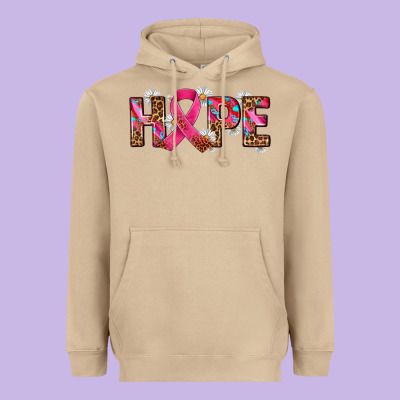 Hope And Cancer Ribbon Heavyweight Hoodie Designed By Adodesignshop