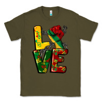 Army Green love juneteenth Classic Tee - CowGirlArtShop