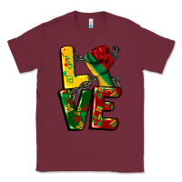 Burgundy love juneteenth Classic Tee - CowGirlArtShop