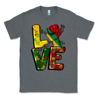 Charcoal Heather love juneteenth Classic Tee - CowGirlArtShop