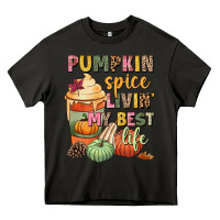 Asphalt Pumpkin spice livin' my best life Heavy Core Tee - NancyCooperArtShop