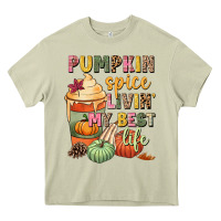 Pumpkin Spice Livin' My Best Life Heavy Core Tee | Teevron